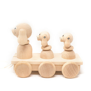 Wooden Pull Along Puppies