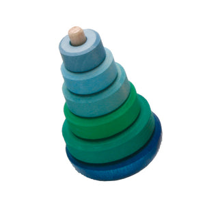 Stacking Tower Wobbly, Blue-Green