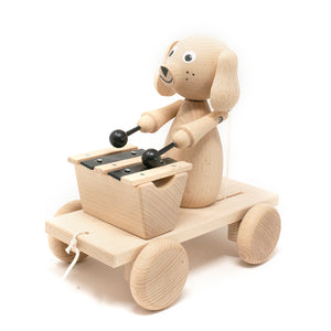 Wooden Pull Along Puppy with Xylophone