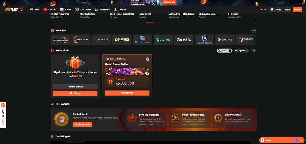 GGbet terms setting a CAD 15 limit on withdrawals from the free spins offer